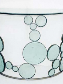 BBL-01B_Bubble Half Round Console Table